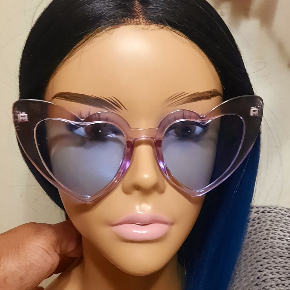 💜💙Lavender & Blue Cat Eye Heart  Sunglasses💙💜